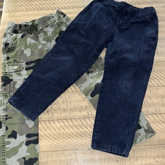 2 pairs of Kids 4 drawstring👖👖Camo & Corduroy Cat 🐈‍⬛ Jack Cotton Spandex - Picture 7 of 17